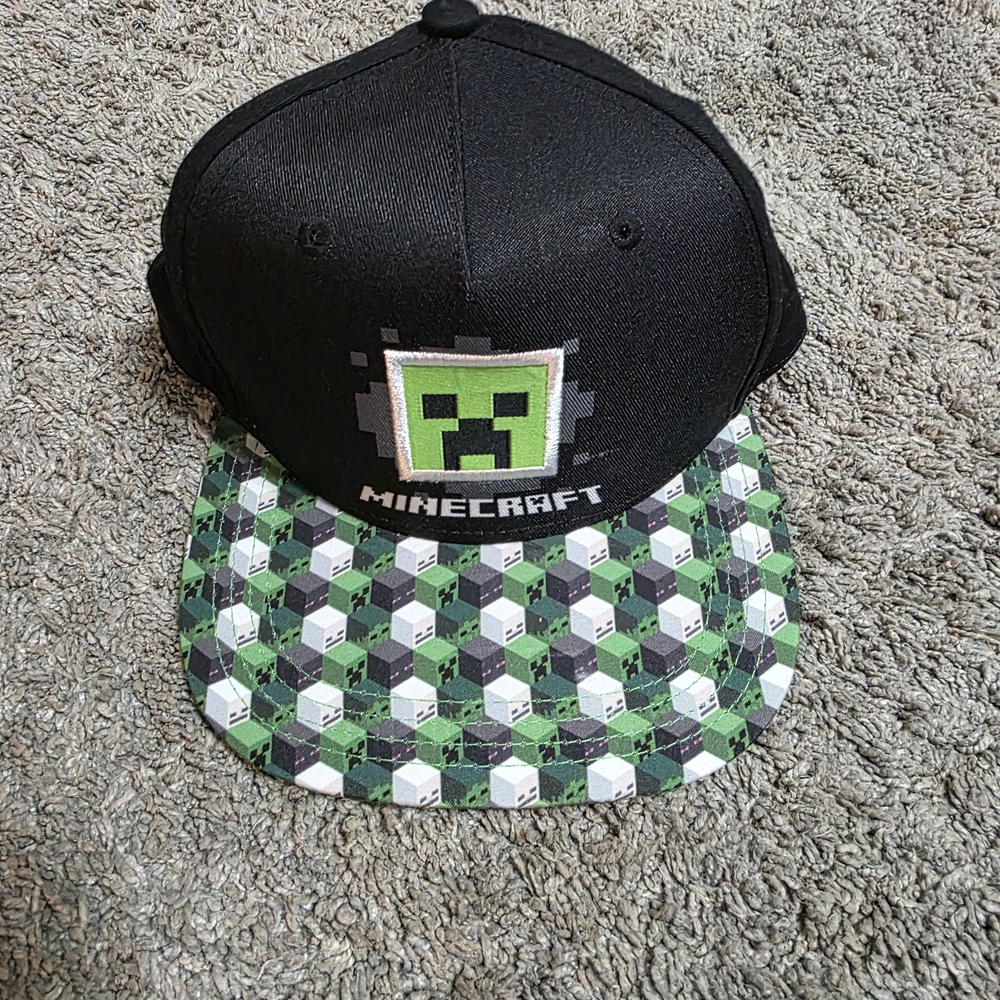 Minecraft Black and Green Cap